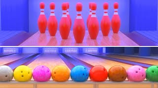 Learn Colors With Funny Bowling Ball For Toddlers [upl. by Lazos]