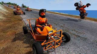 15 NPC KartRacers try to stay alive  BeamNG Drive [upl. by Prager]