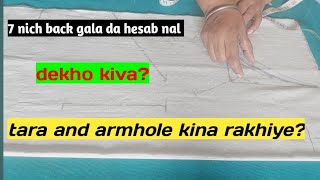 kameezshart di cutting with baju cutting✂️ easy tips Punjabi satael [upl. by Drawoh903]