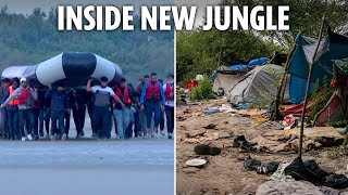 Migrants are ‘living like animals’ in new camp waiting to be smuggled across to the UK [upl. by Rebliw]