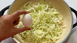 Cabbage with eggs is better than meat Simply Simple and delicious cabbage recipe [upl. by Einegue]