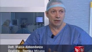 Laser per miopia astigmatismo e ipermetropia  Dr Abbondanza al Tg2 [upl. by Wollis]