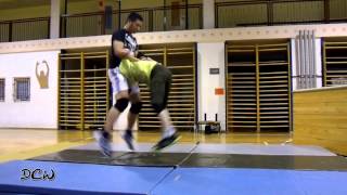 DCW Wrestling Moves Double underhook facebuster Pedigree HD [upl. by Ahsets]