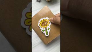 Sticker Making  Sunflower Sticker 🌻  DIY diy handmade sticker art drawing painting shorts [upl. by Eytteb]