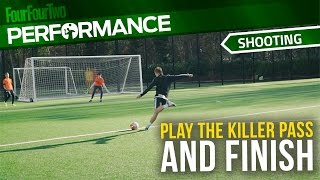 Soccer shooting exercise  Play the killer pass and finish drill  Swansea City Academy [upl. by Darken]