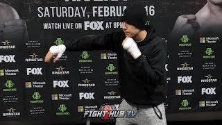 OMAR FIGUEROA SHAKES OUT amp SHADOW BOXES THREE DAYS OUT FROM JOHN MOLINA JR FIGHT [upl. by Akimik]