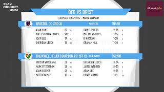 Backwell Flax Bourton CC 1st XI v Bristol CC 3rd XI [upl. by Dyoll]