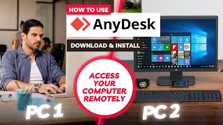 Anydesk Download and Install Windows 10  How to Use Remote Desktop  Access Computer Remotely [upl. by Carrel]