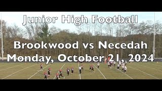 2024 WWVP Jr High Football Brookwood vs Necedah [upl. by Yarahs]