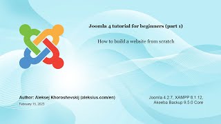 Joomla tutorial for beginners part 1 How to build a website from scratch [upl. by Alina]