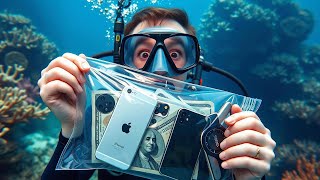 I Found 5000 Worth of iPhones Underwater [upl. by Hilel]