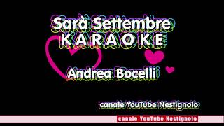 KARAOKE Sarà Settembre  Andrea Bocelli [upl. by Suravart]