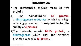 Biological nitrogen fixation Mechanism of action of Nitrogenase [upl. by Astrix]