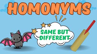 Homonyms in EnglishExamples of homonymsEnglish vocabularyhomophoneswords that sound the same [upl. by Ellersick534]