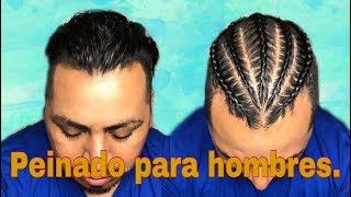 Peinado para hombres trenzas fáciles paso a paso para chicos [upl. by Wells593]