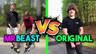 One Two Buckle My Shoe Original Vs MrBeast  Side by Side Comparison [upl. by Aloap938]