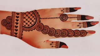 New beautiful stylish back hand mehndi design  easy arabic mehndi design  Mehndi design  Mehndi [upl. by Kathrine73]