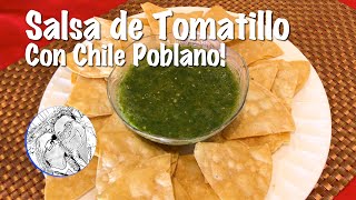 Salsa Verde con Chile Poblano [upl. by Eimiaj]