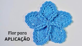 FLOR de CROCHÊ para APLICAÇÃO em VESTUÁRIO Tapetes trilho de mesa crochet flordecroche crochê [upl. by Nalaf]