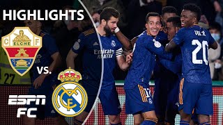 10man Real Madrid edges Elche in extra time THRILLER  Copa del Rey Highlights  ESPN FC [upl. by Odlonyer66]