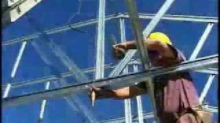 Truss Installation with Cold Formed Steel Trusses [upl. by Anawqahs]