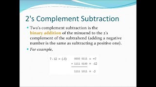 Subtraction using 2s Complement [upl. by Nazar381]