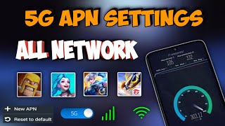 New APN Settings to activate 5G HighSpeed Net For All Network [upl. by Ignacia66]