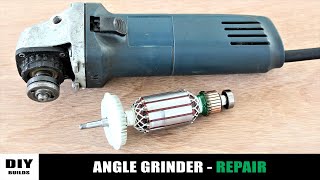 Angle Grinder Repair  Replacing Armature And Bearing  Diamleon Diy Builds [upl. by Kwang66]