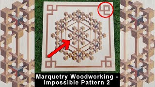 Marquetry Woodworking  Impossible Pattern 2 [upl. by Ynad]