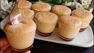 super creamy dessert in 10 minutes without condensed milk without gelatin melts in your mouth [upl. by Melnick766]