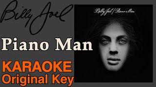 Billy Joel  Piano Man Original key karaoke [upl. by Odrarej]