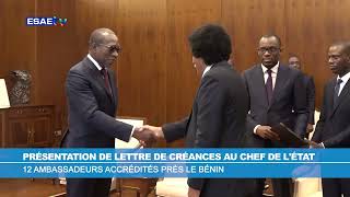 PRÉSENTATION DES LETTRES DE CRÉANCES AU CHEF DE LÉTAT DE 12 AMBASSADEURS [upl. by Lowenstern]