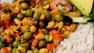 Almuerzo vegano sin carne pero con proteína vegetal [upl. by Dilan]