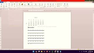 How to insert a calendar in Wordcalendar kaise banaye 2024 90sbester [upl. by Itak]