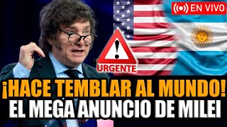 🔴URGENTE ANUNCIO DE MILEI TRAS VIAJAR A ESTADOS UNIDOS ¡HACE TEMBLAR AL MUNDO  FRAN FIJAP [upl. by Ydnak192]