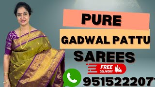 Pure Gadwal Pattu Sarees giveaway gift freeshipping  Sree Nava Media  9515222071 [upl. by Gilroy]