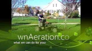 Z plugger ride on aerator can aerate 2 acres per hour [upl. by Ulland]