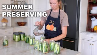 Preserving Food  Canning Ketchup Peaches Green Beans and Refrigerator Pickles [upl. by Robbins]