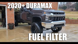 2020 2021 2022 Silverado 2500HD Duramax Diesel Fuel Filter Change How To DIY [upl. by Alohcin173]