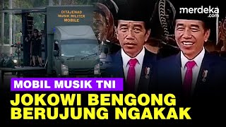 Viral Ekspresi Jokowi Lihat Parade Mobil Musik TNI Berujung Tertawa Bareng Kasad Dudung [upl. by Ibmab]