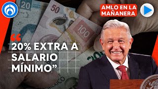 AMLO anuncia aumento del salario mínimo aumentará en 20 para 2023 [upl. by Nitsirt]