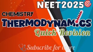 Thermodynamics class 11 Chemistry  One shot  🎯neet2025 neet quickrevision [upl. by Katzman637]