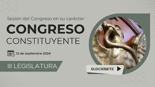 EnVivo  Sesión del Congreso en su carácter de Constituyente Permanente 12 septiembre 2024 [upl. by Wester]