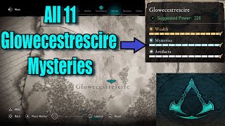 Assassins Creed Valhalla All Glowecestrescire Mysteries Locations guide [upl. by Zeculon]