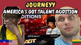 REACTION TO 9YearOld Journeyy Sings Original Song Paradise Live on AGT 2024 FIRST TIME WATCHING [upl. by Keheley]