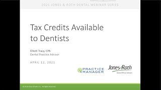 Important Tax Credits for Dentists [upl. by Letch]