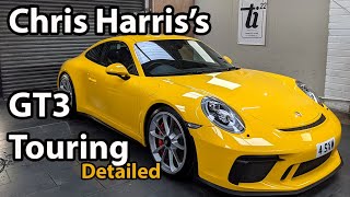 Chris Harris s Porsche GT3 Touring detailed  before and after on this dailyd manual GT Porsche [upl. by Annayar]