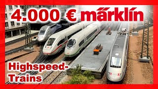 Märklin Hochgeschwindigkeitszüge auf kompakter Modellbahnanlage  4000€ TGV ICE 4 amp ICE 3 Velaro [upl. by Nitsej]