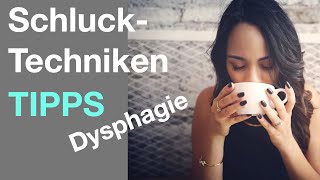 7 TIPPS für Schluckstörungen SCHLUCKTECHNIKEN für mehr Schlucksicherheit Logopädie [upl. by Ellezaj]