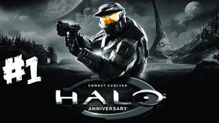 Halo Anniversary Walkthrough Part 1 HD  Lets Play Xbox 360 Gameplay amp Commentary [upl. by Aroel]